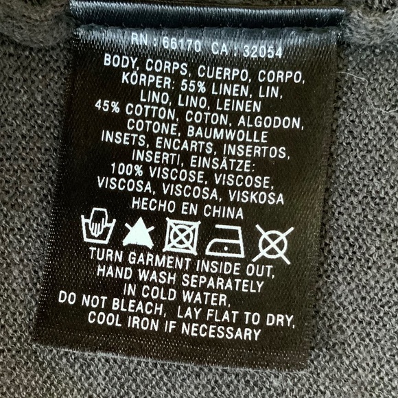 Anthropologie Guinevere Grey Linen Blend Open Front Drape Cardigan SZ M - Picture 11 of 14